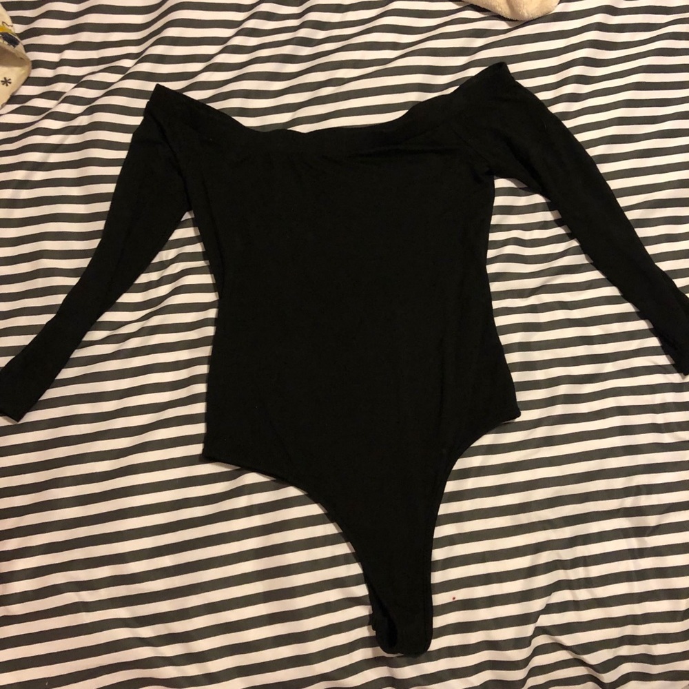 Off the shoulder black bodysuit. Never worn